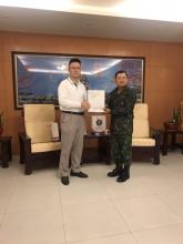 Professor Wei visited a military base for project management training